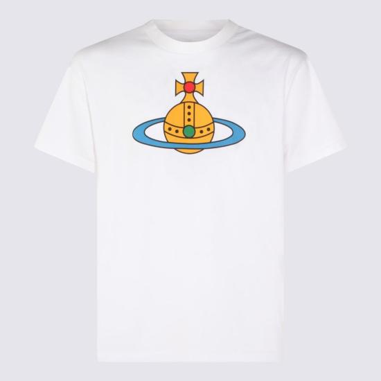  비비안웨스트우드 반팔 티셔츠 비비안 웨스트우드 코튼 티셔츠 화이트