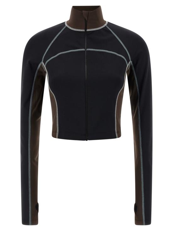  펜디 블라우스 컬러 블록 탑 멀티컬러