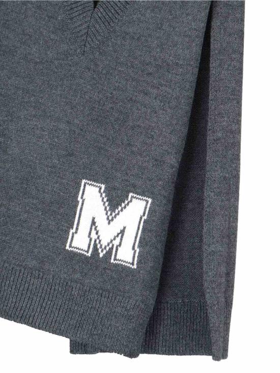 MM6 메종마르지엘라 베스트 Mm6 메종 마르지엘라 슬리브리스 브이넥 니트  그레이 - MM6 MAISON MARGIELA