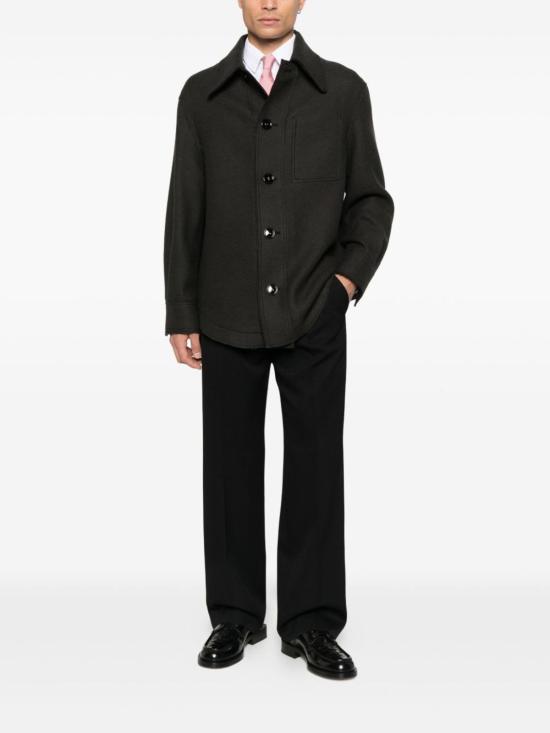  아미 수트 자켓 알렉상드르 마티우시 울 셔츠 재킷 그레이 - AMI