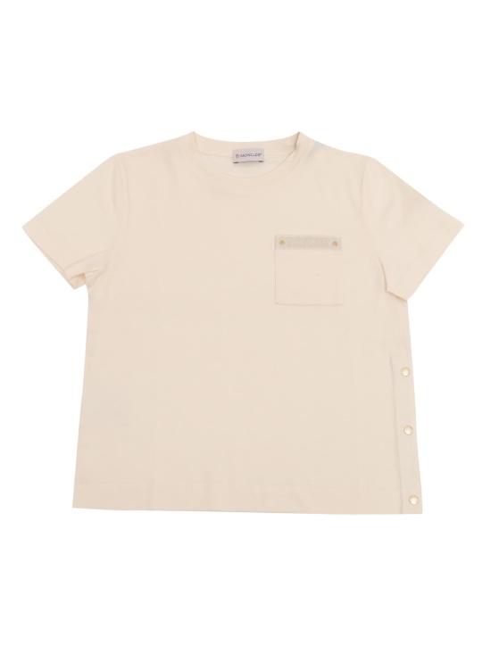  [키즈] 몽클레어 트레이닝 상의 아동용 반팔 티셔츠 화이트