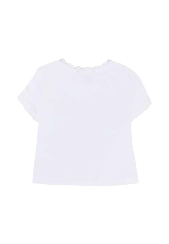  [키즈] 디젤 트레이닝 상의 선글라스 프린트가 있는 아동용  티셔츠 (흰색) - DIESEL