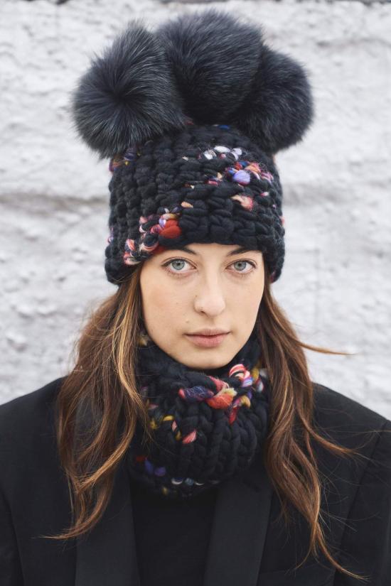  미샤램퍼트 모자 미샤 램퍼트 다크 트웜블리 크라운 + 그래파이트 XL 폼폼