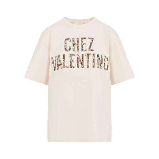  발렌티노 가라바니 반팔 티셔츠 Valentino 코튼 티셔츠 Betulla - VALENTINO GARAVANI