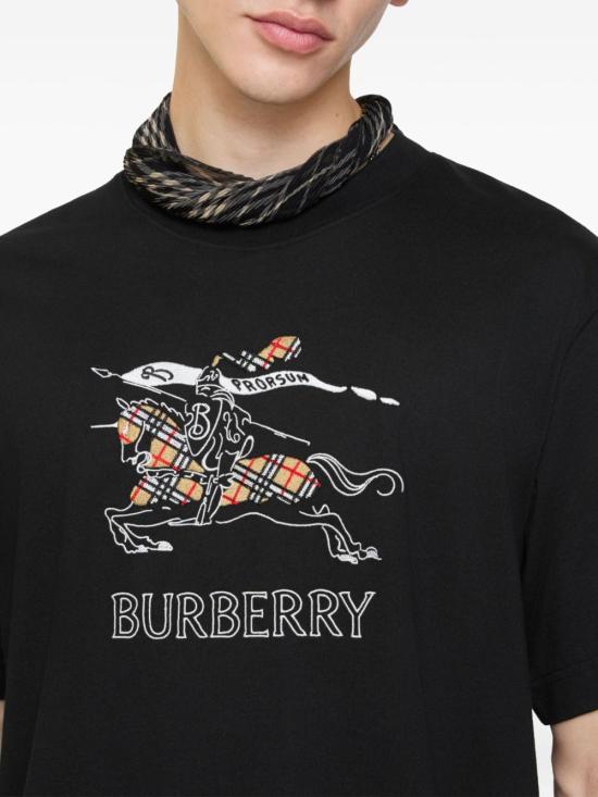 26SS 버버리 릴렉스드 핏 EKD 스케치 코튼 티셔츠 8121033 A1189 BLACK - BURBERRY