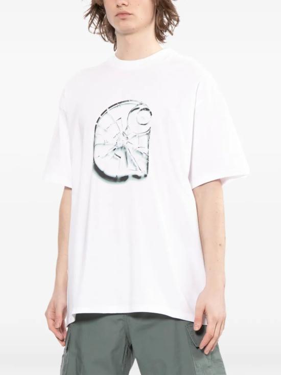 26SS 칼하트 WIP 숏슬리브 쉐터드 티셔츠 I036016 02XX WHITE - CARHARTT WIP