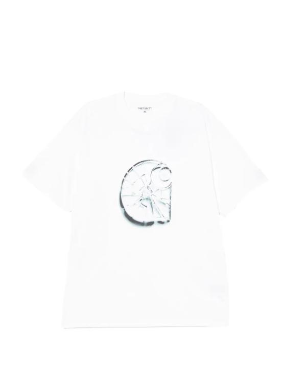 26SS 칼하트 WIP 숏슬리브 쉐터드 티셔츠 I036016 02XX WHITE