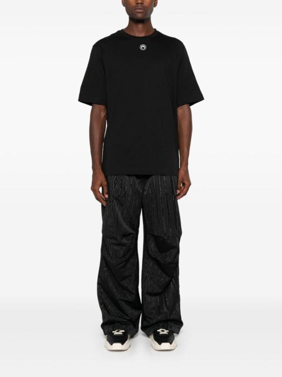  마린세르 반팔 티셔츠 마린 세르 문 코튼 티셔츠 블랙 - MARINE SERRE