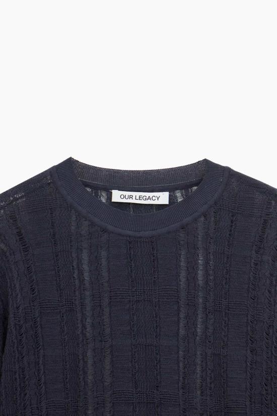  아워레가시 스웨터 아워 레거시 포멀 라운드넥 니트웨어 다크 네이비 - OUR LEGACY