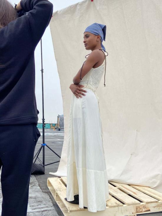  예세이트 롱 스커트 예셋 맥시 랩 타이 스커트 - YESAET