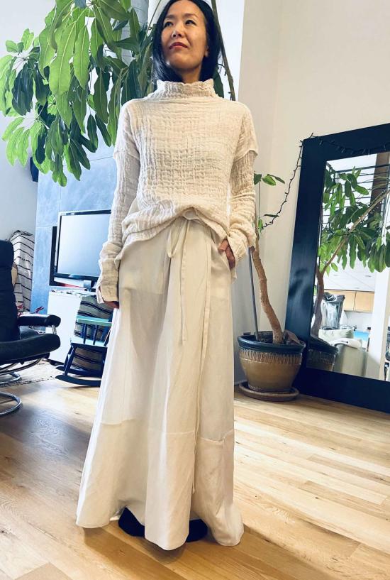  Yesaet 롱 스커트 예셋 맥시 랩 타이 스커트 - OTHER BRANDS