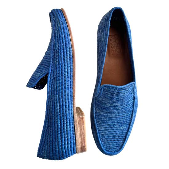  프라우드 메리 풋웨어 로퍼 남성용 라피아  블루 - PROUD MARY FOOTWEAR