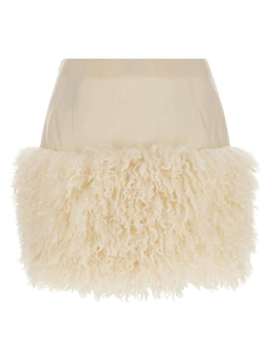  몽클레어 숏 스커트 몽클레르 테디 인서트 스커트 화이트 - MONCLER