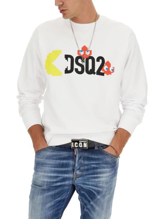  디스퀘어드2 스웨터 Dsquared2 Dsquared X 팩맨 스웨트셔츠 화이트 - DSQUARED2