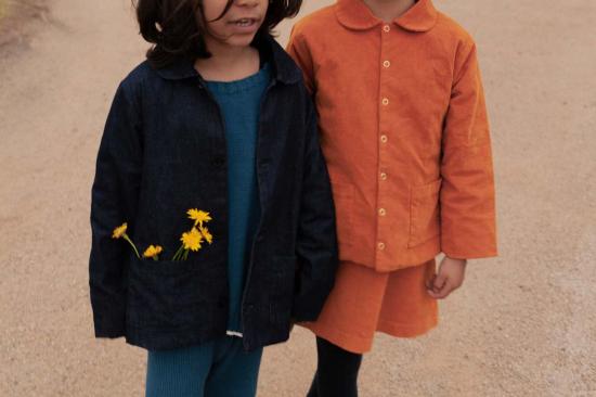  [키즈] Vild House of Little 원피스 키즈 빌드 하우스 오브 리틀 오가닉 코튼 벨벳 드레스 로우 시에나 - OTHER BRANDS