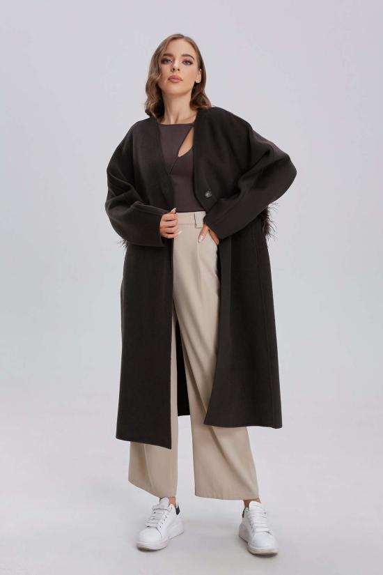  Mary Lo 트렌치 코트 메리 로 더 페더 폴리 코트 올리브 - OTHER BRANDS