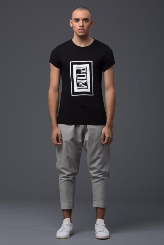  PALMIERS DU MAL 반팔 티셔츠 Palmiers Du Mal 그래픽 티셔츠 블랙