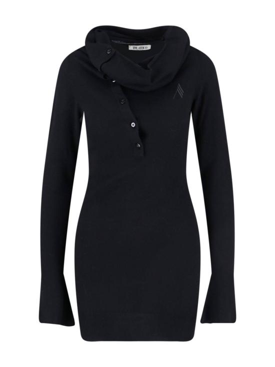  디 아티코 숏 원피스 아티코 로고 미니 드레스 블랙