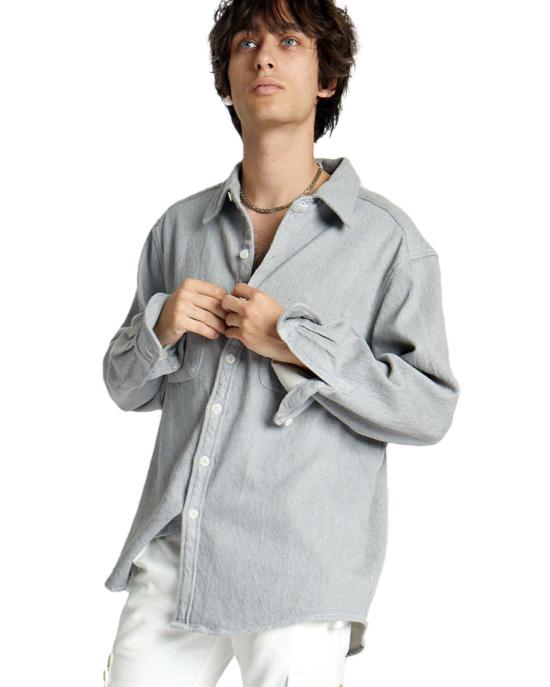  LWN 긴팔 셔츠 Lwn Brug 셔츠 헤더 그레이 - OTHER BRANDS