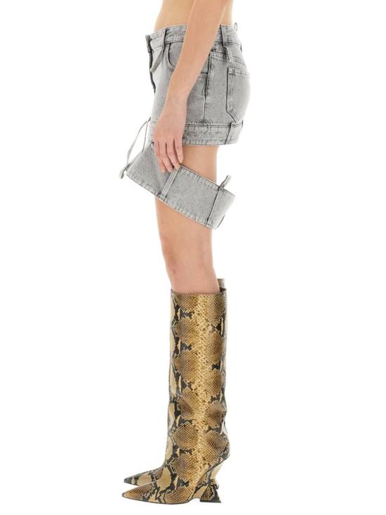  디 아티코 데님 스커트 아티코  라이트 그레이 - THE ATTICO