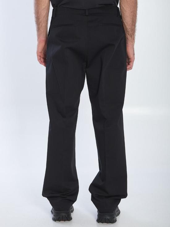  몽클레어 스트레이트 팬츠 코튼 개버딘 팬츠 블랙 - MONCLER