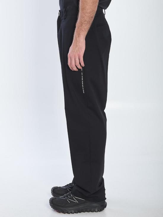  몽클레어 스트레이트 팬츠 코튼 개버딘 팬츠 블랙 - MONCLER