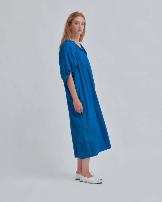  사야카 다비스 뉴욕 롱 원피스 사야카 데이비스 뉴욕 턱드 코쿤 드레스 세룰리안 - SAYAKA DAVIS NEW YORK