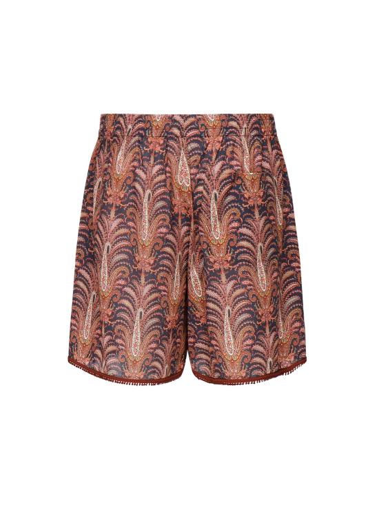  발렌티노 가라바니 숏팬츠 그래픽 프린트 코튼 쇼츠 (레드) - VALENTINO GARAVANI