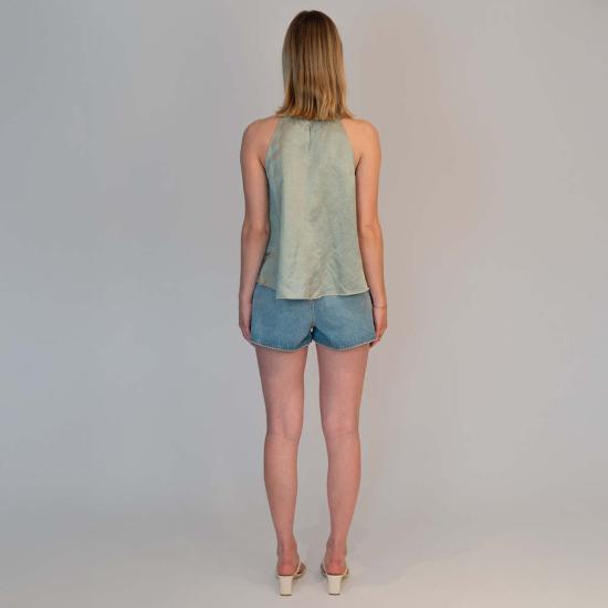  알리지 블라우스 알리시 블러드 새틴 탑 - ALYSI