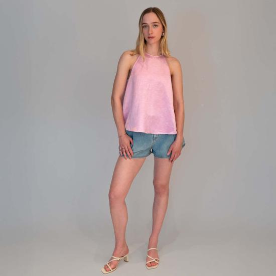  알리지 블라우스 알리시 블러드 새틴 탑