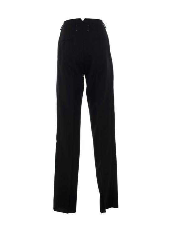  마르지엘라 스트레이트 팬츠 메종  하이웨이스트 플리츠 팬츠 블랙 - MAISON MARGIELA