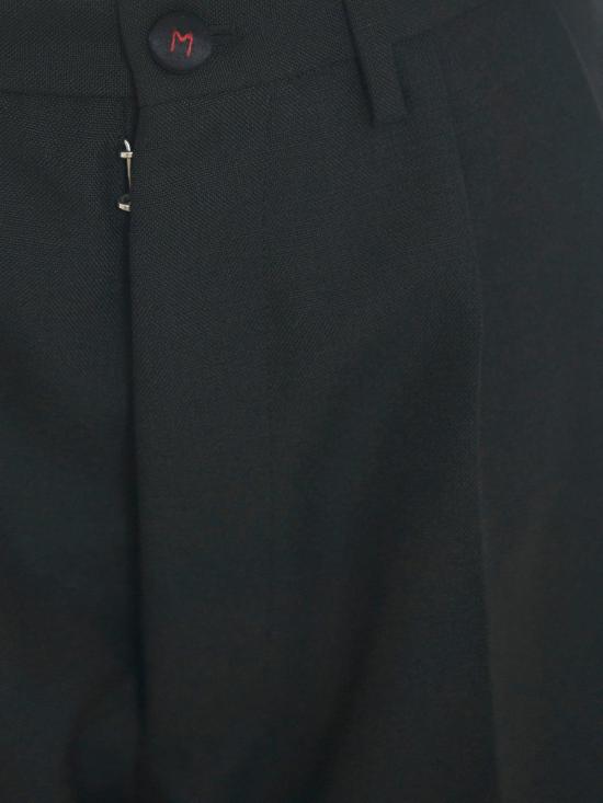  마르지엘라 스트레이트 팬츠 메종  하이웨이스트 플리츠 팬츠 블랙 - MAISON MARGIELA