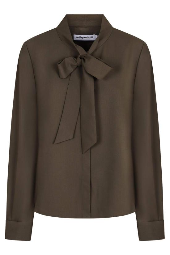  셀프 포트레이트 블라우스 트윌  그린