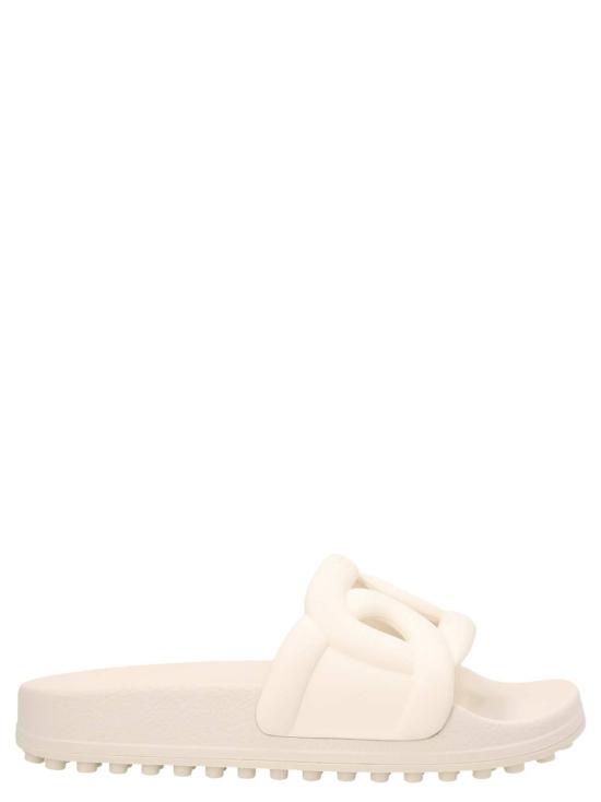  토즈 뮬/슬리퍼 맥시 체인 슬라이드 화이트