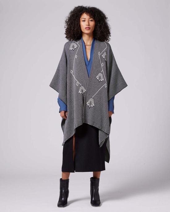  보즈 가디건 코피휴 더스터 블랙/아이보리 - VOZ