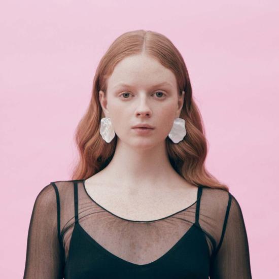  밍유왕 이어링 밍위왕 위노나 귀걸이, 은/자개 상감 - MING YU WANG