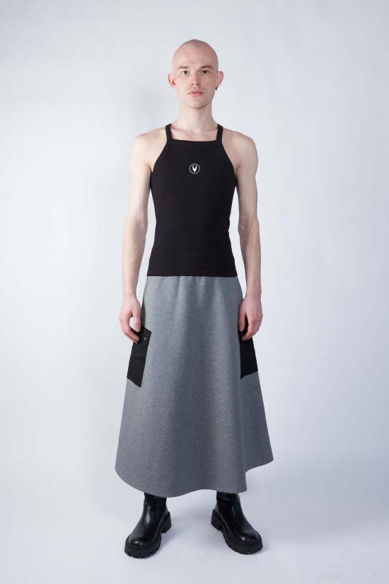  팽 트레이닝/조거 팬츠 팡 리뉴드 에센셜 리브드 탱크탑 블랙 - FANG