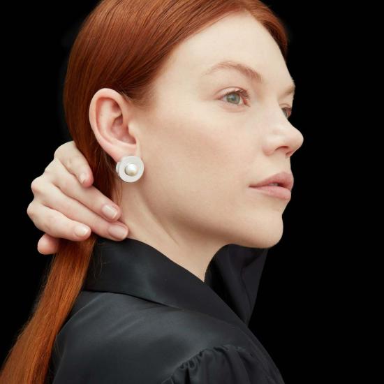  밍유왕 이어링 밍위 왕 콘스탄틴 귀걸이 (은색) - MING YU WANG