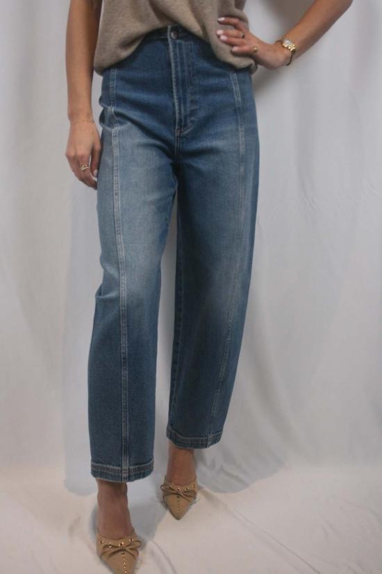  피스톨라 데님 팬츠 블레어 하이라이즈 심드 배럴 진