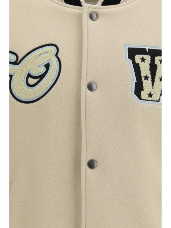  오프화이트 자켓 바시티 스타 로고 재킷 - OFF WHITE