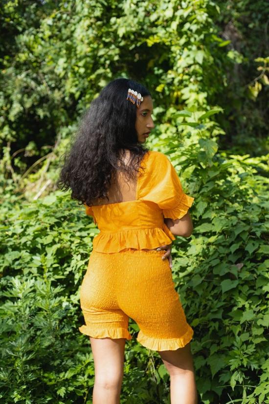  아바카시 블라우스 러플 사리 - ABACAXI