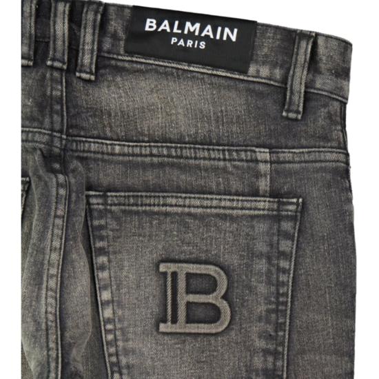  발망 데님 팬츠 데님 진 그레이 - BALMAIN