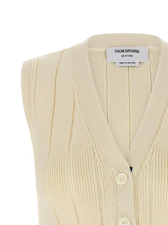  톰브라운 베스트 톰 브라운 RWB 인타르시아  화이트 - THOM BROWNE