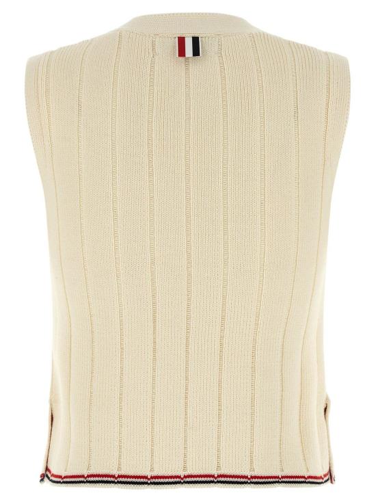  톰브라운 베스트 톰 브라운 RWB 인타르시아  화이트 - THOM BROWNE
