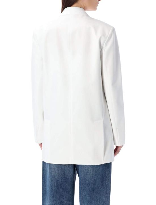  발렌티노 가라바니 수트 자켓 Valentino Garavani 컴팩트 포플린 블레이저 Bianco Ottico - VALENTINO GARAVANI