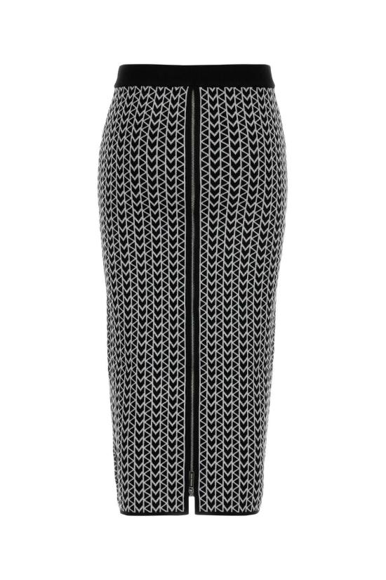  마이클 코어스 롱 스커트 자수 장식 스트레치 비스코스 혼방  니켈 - MICHAEL KORS