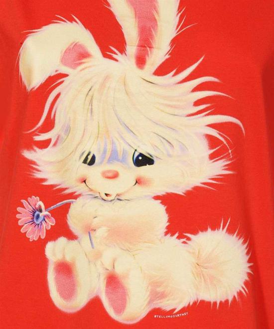  스텔라 맥카트니 반팔 티셔츠 스텔라 매카트니 코튼 티셔츠 코랄 - STELLA MCCARTNEY