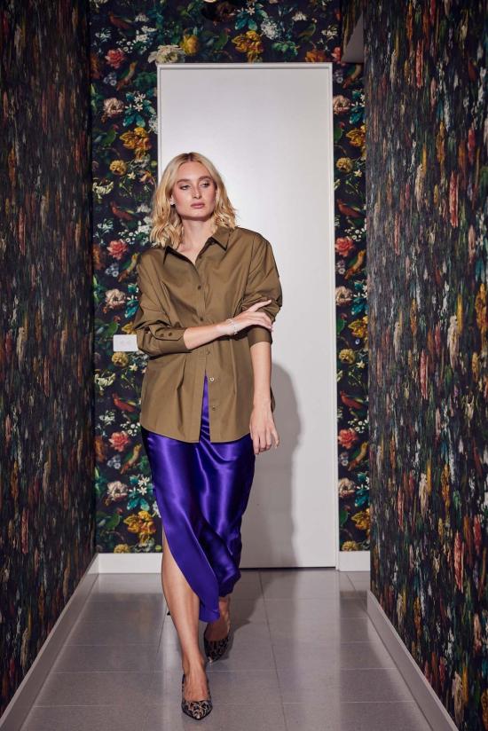  Lindsay Nicholas New York 셔츠 린지 니콜라스 뉴욕 마샤 오버사이즈 셔츠 올리브 - LINDSAY NICHOLAS NEW YORK