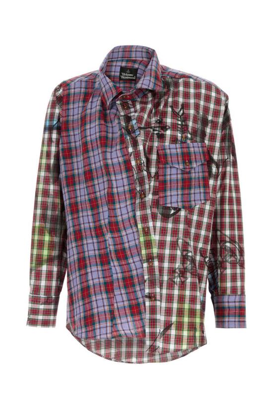  비비안웨스트우드 긴팔 셔츠 비비안 웨스트우드 자수 옥스포드 카오스 셔츠 티셔츠 멀티