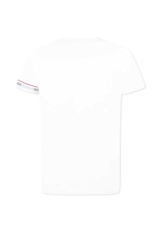  [키즈] 디스퀘어드2 트레이닝 상의 어린이용 Dsquared2 로고 티셔츠 (흰색) - DSQUARED2